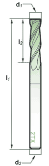 切削刀具-两刃长刃平铣刀