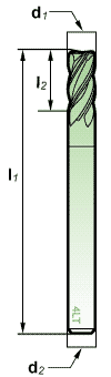 切削刀具-四刃长柄平铣刀