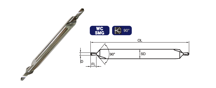 刀具-90度钨钢中心钻头