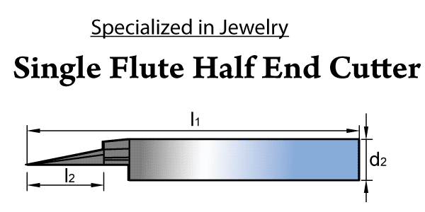 珠宝专用切削刀具-单刃半边刀