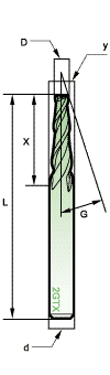 cutting tools-2 Long Flute Tapered End Mills