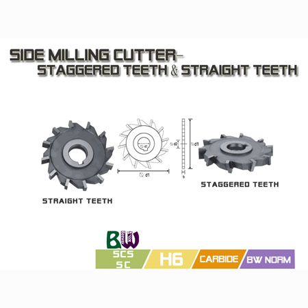 คัตเตอร์มิลลิ่งด้านข้าง - SC(Straight Teeth)、SCS (Staggered Teeth)